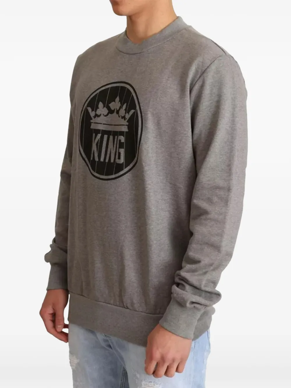 Dolce & Gabbana Sweater met kroonprint Grijs