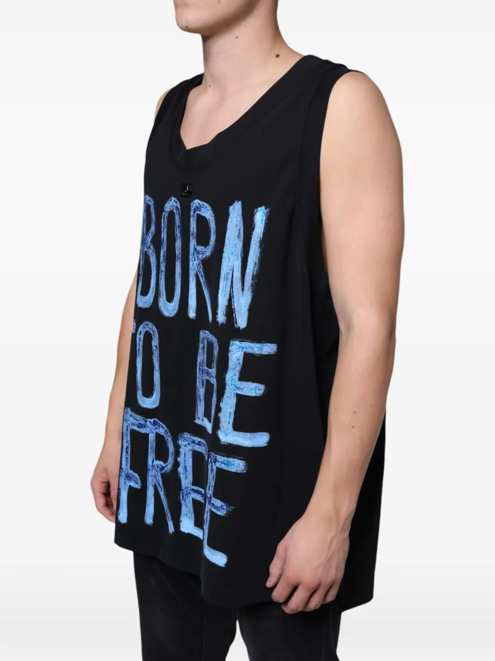 Dolce & Gabbana Tanktop met print Zwart