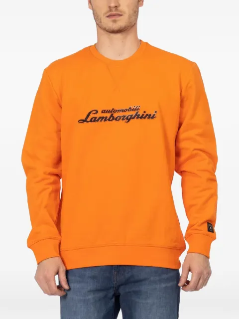 Automobili Lamborghini logo-embroidered crew-neck sweatshirt