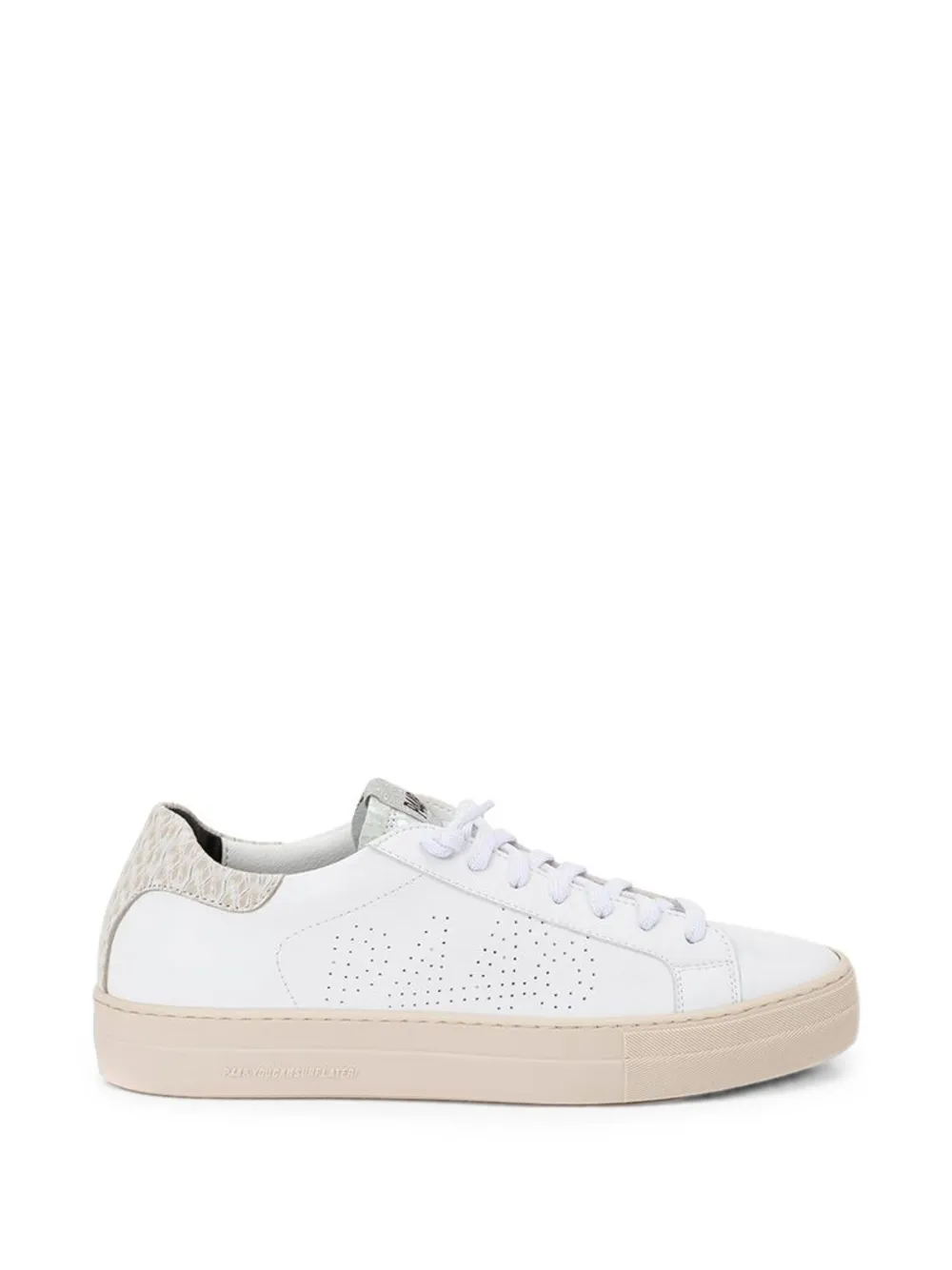 P448 John Perforated-logo Sneakers In White