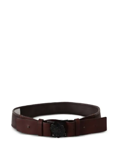 Ermanno Scervino logo-buckle leather-trim belt