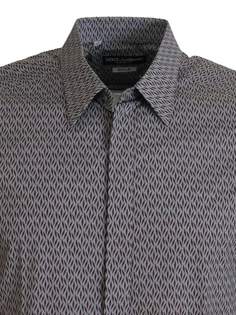Dolce & Gabbana Overhemd met geometrisch patroon Grijs