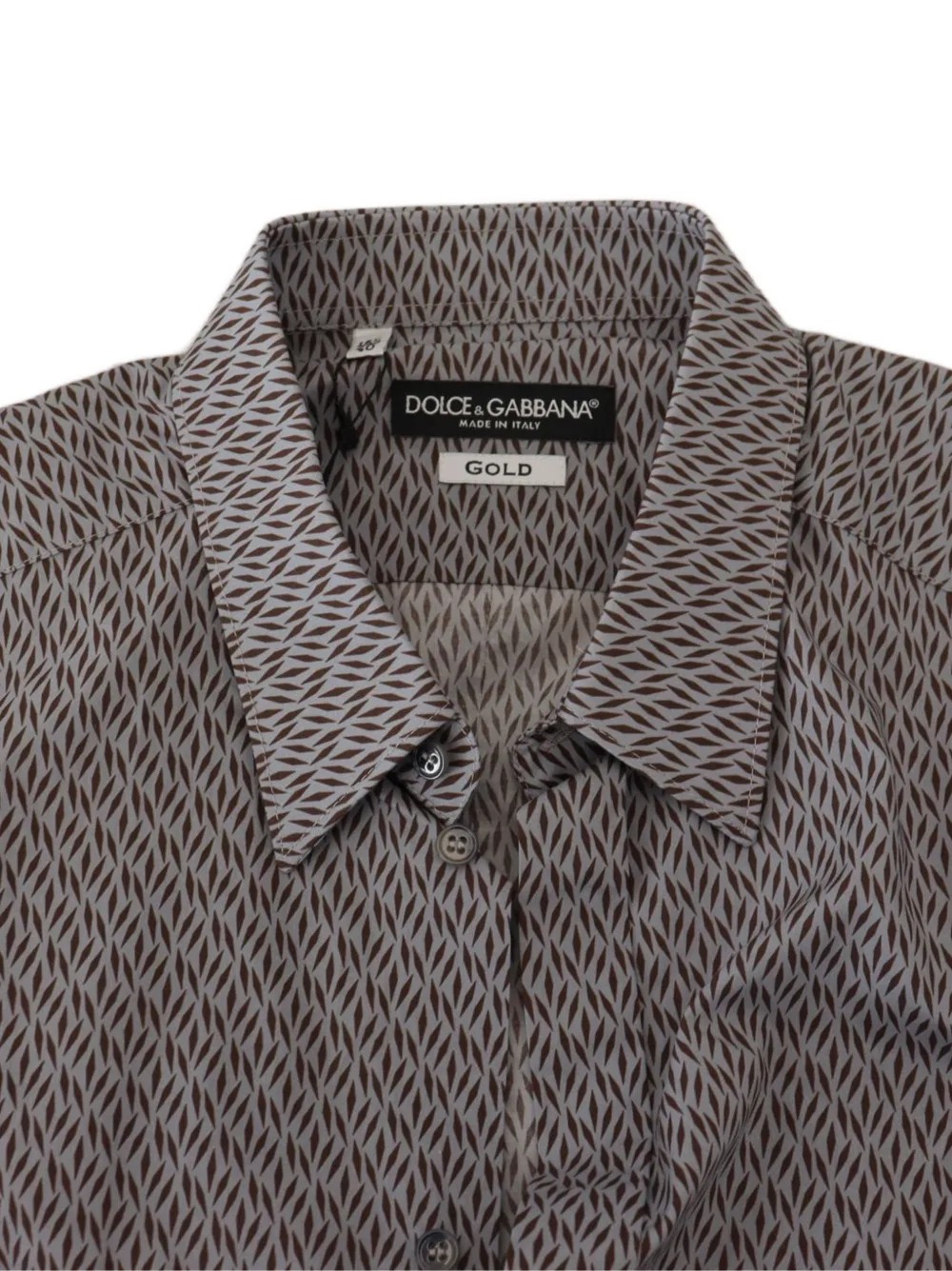 Dolce & Gabbana Overhemd met geometrisch patroon Grijs