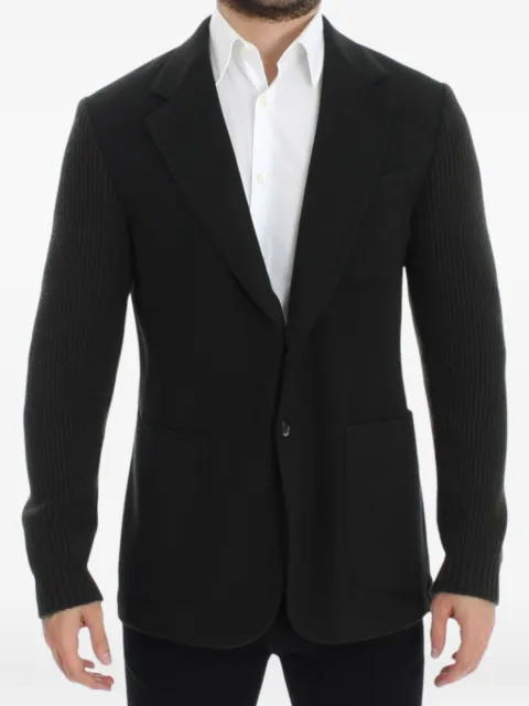 Dolce & Gabbana ribbed-knit panelled blazer
