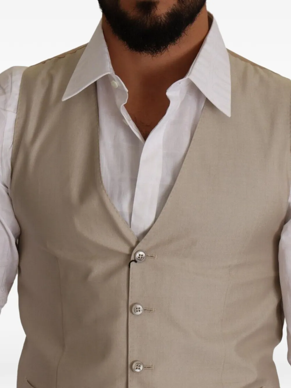 Dolce & Gabbana Gilet met V-hals Beige