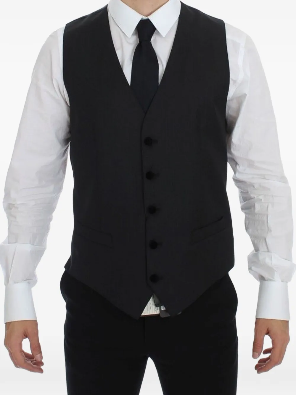Dolce & Gabbana Weste mit V-Ausschnitt - Grau