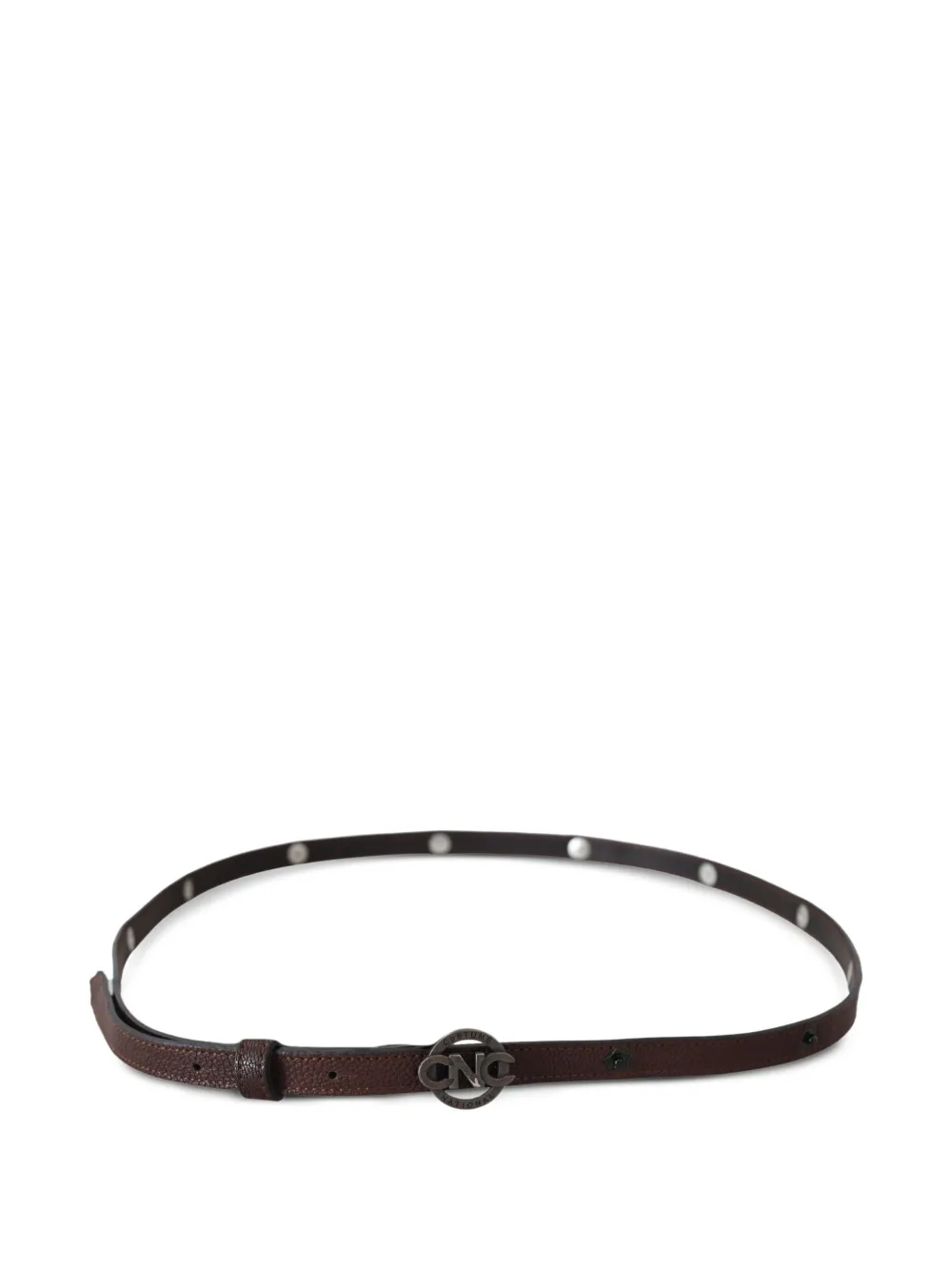 Costume National Riem met logogesp Bruin