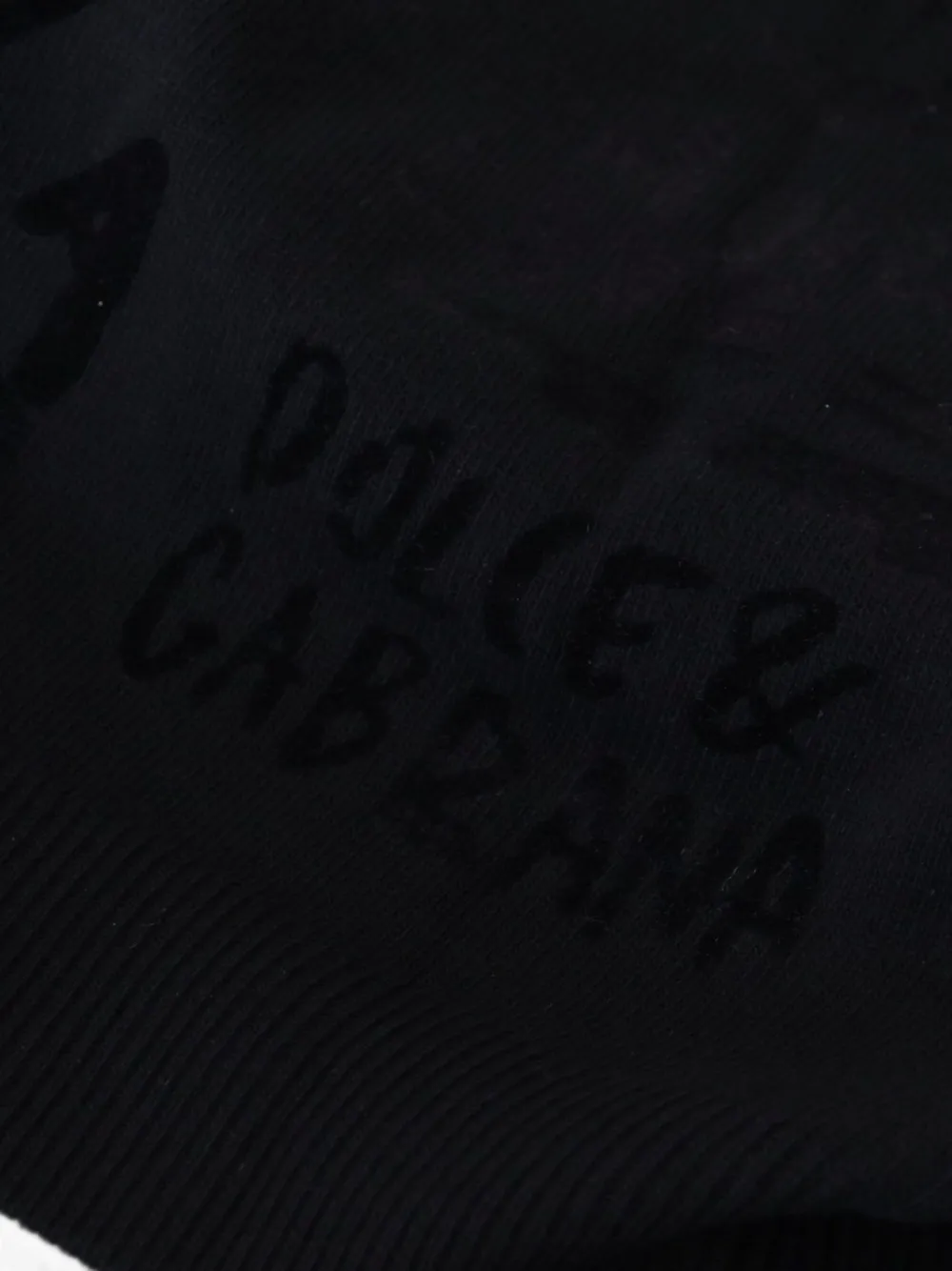 Dolce & Gabbana Wollen trui met reliëf Zwart