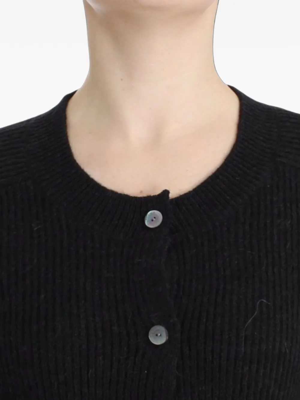 John Galliano Ribgebreid vest Zwart