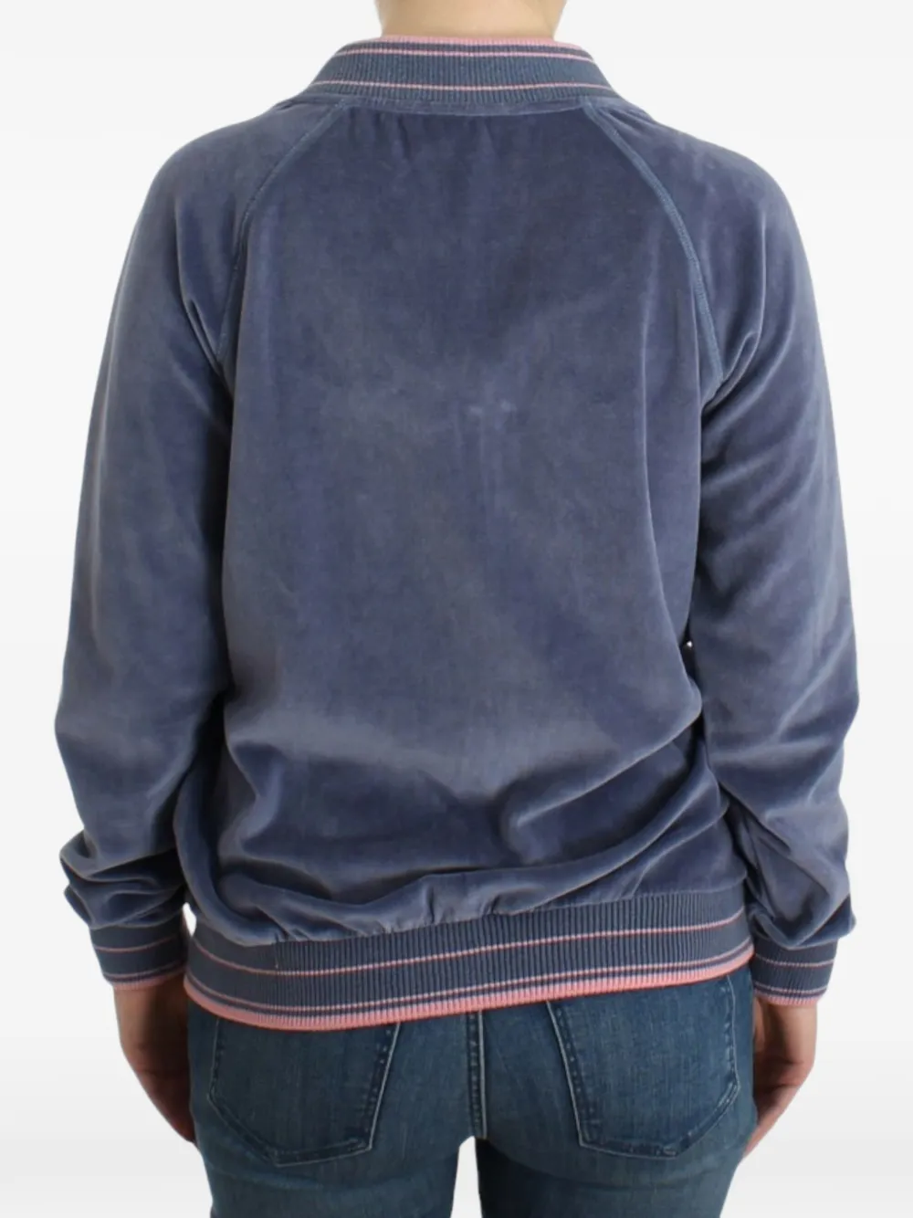 Roberto Cavalli Fluwelen trainingsjack met rits Blauw