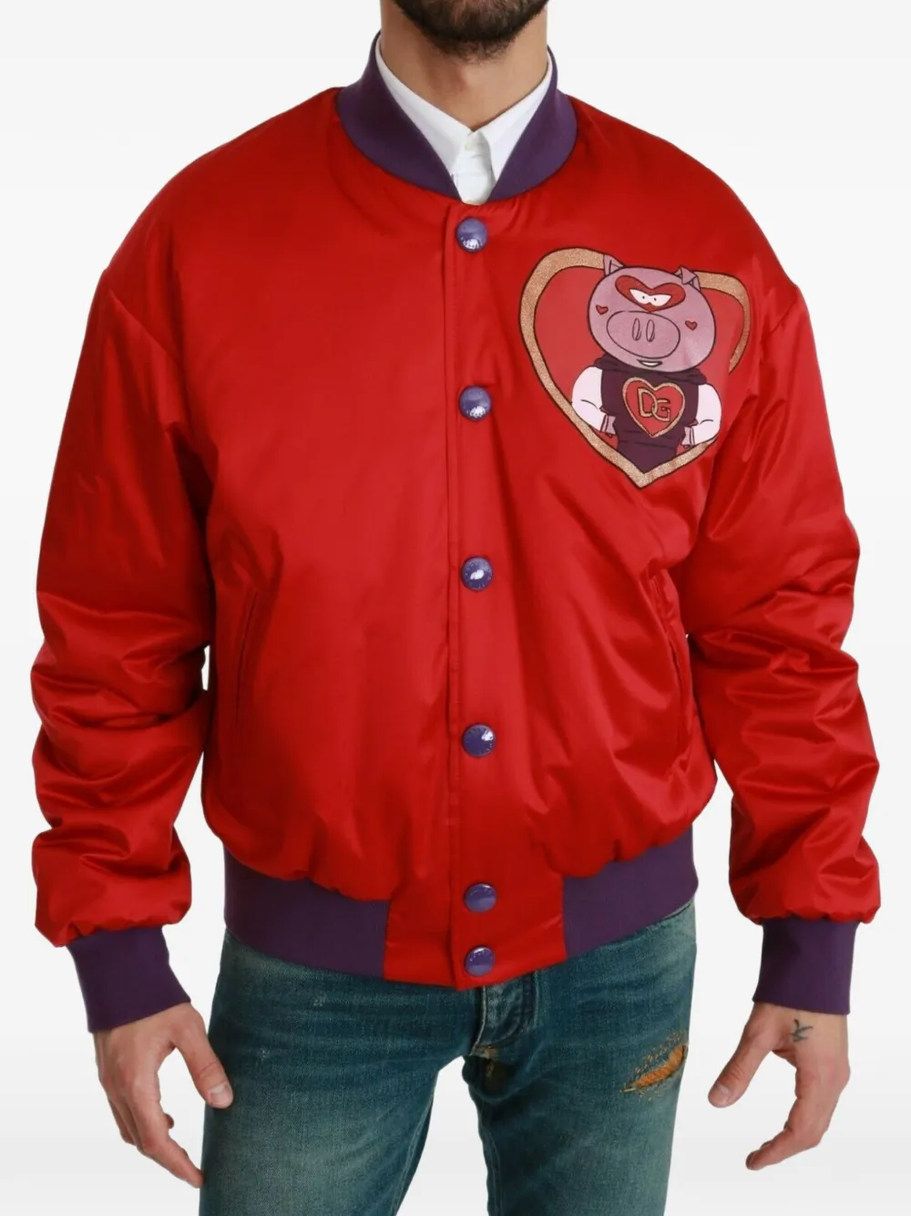 Dolce & Gabbana Year of the Pig Bomberjacke - Rot