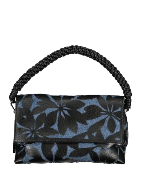 Desigual floral-pattern braided-handle tote bag