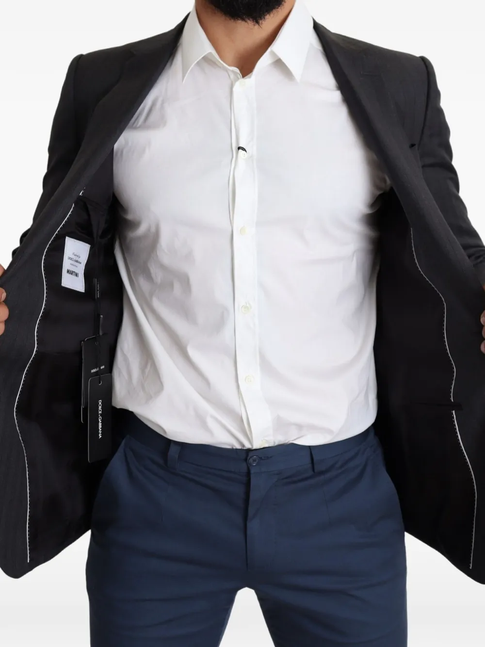 Dolce & Gabbana Blazer met krijtstreep Zwart