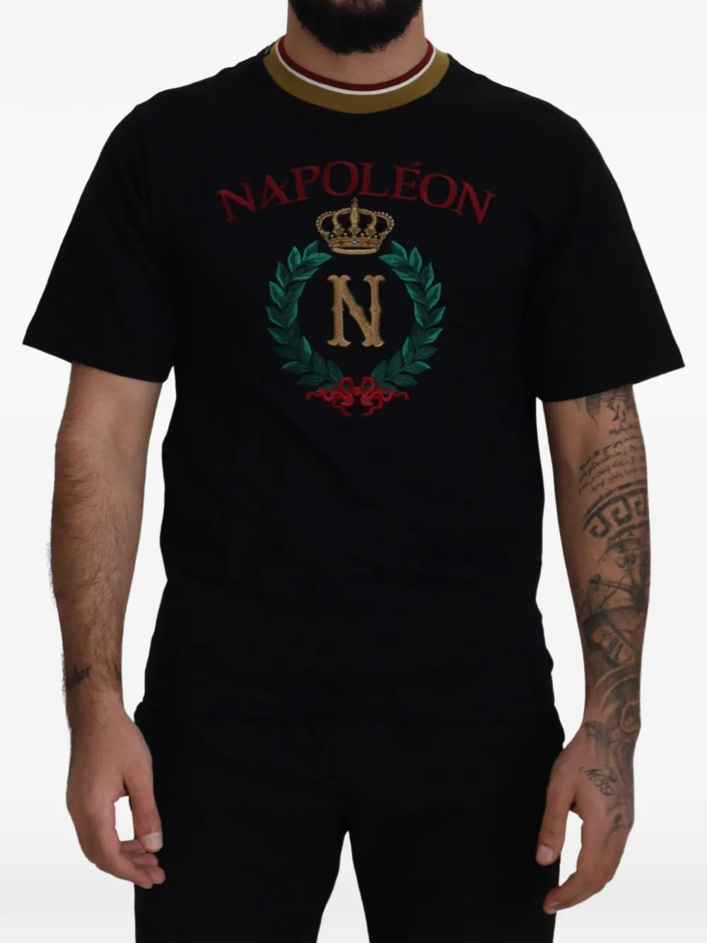 Dolce & Gabbana Besticktes T-Shirt - Schwarz