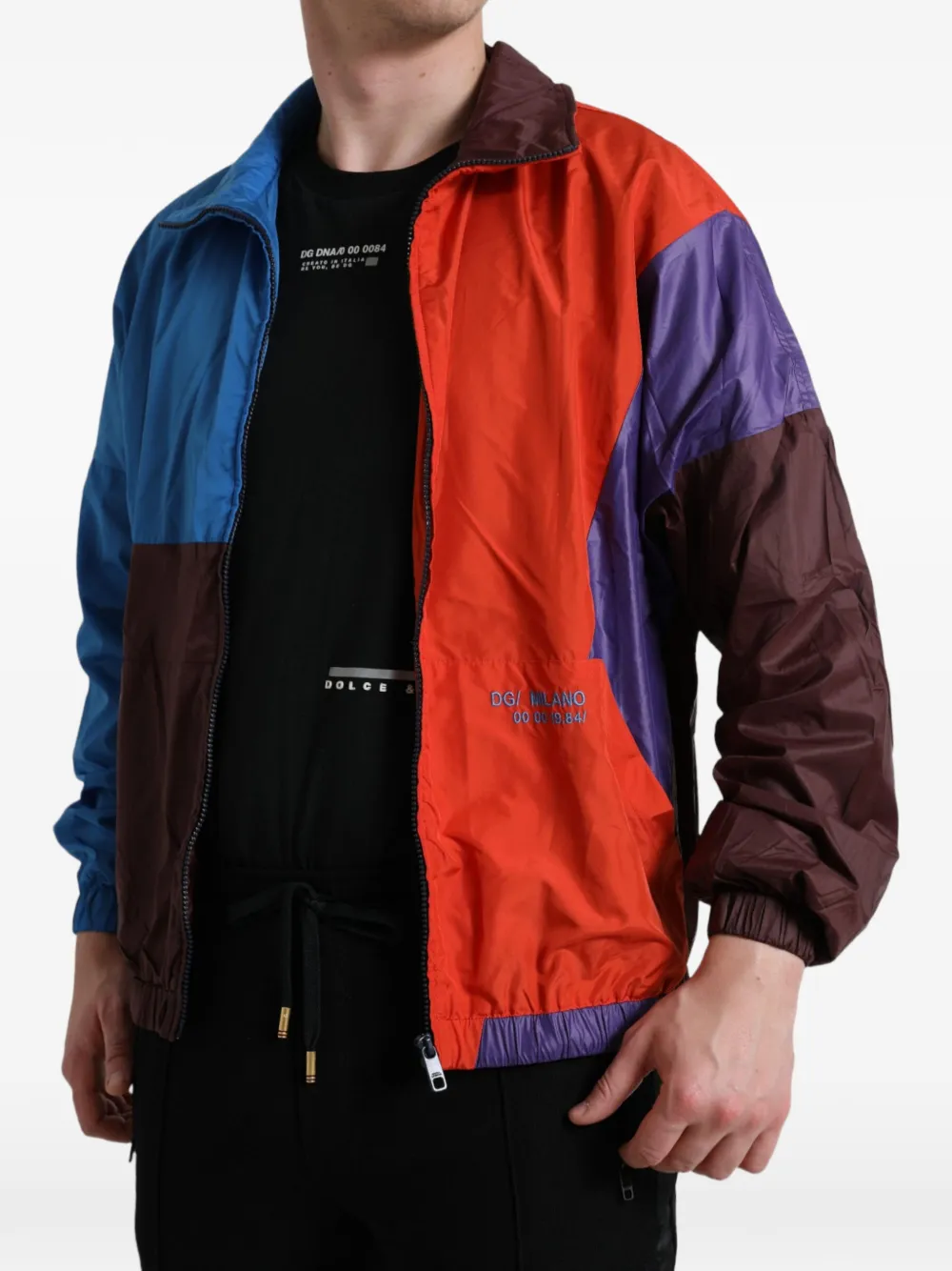 Dolce & Gabbana Jack met geborduurd logo en colourblocking Rood