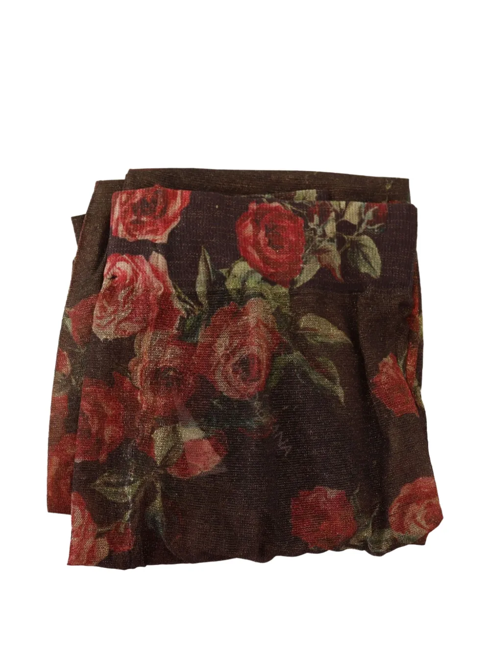 Dolce & Gabbana floral-print tights - Brown