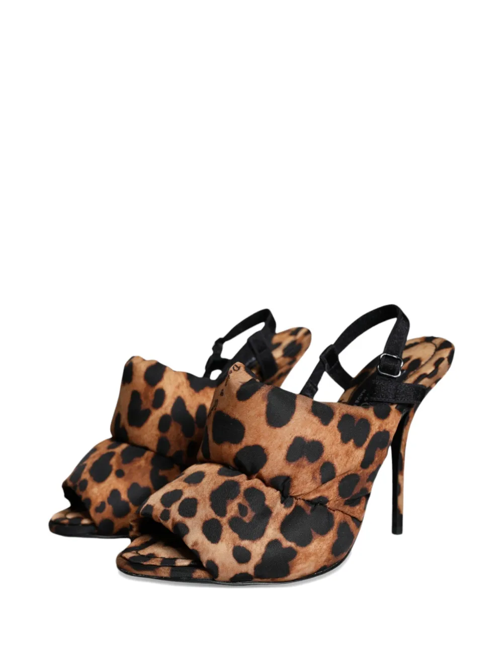 Dolce & Gabbana Keira gewatteerde sandalen met luipaardprint Bruin