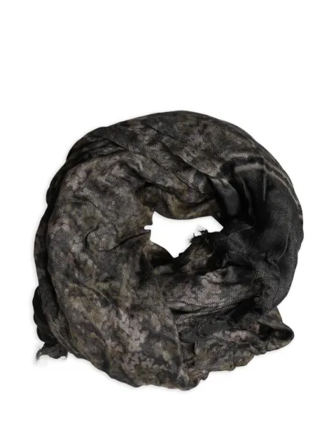 Dolce & Gabbana camouflage-print frayed scarf