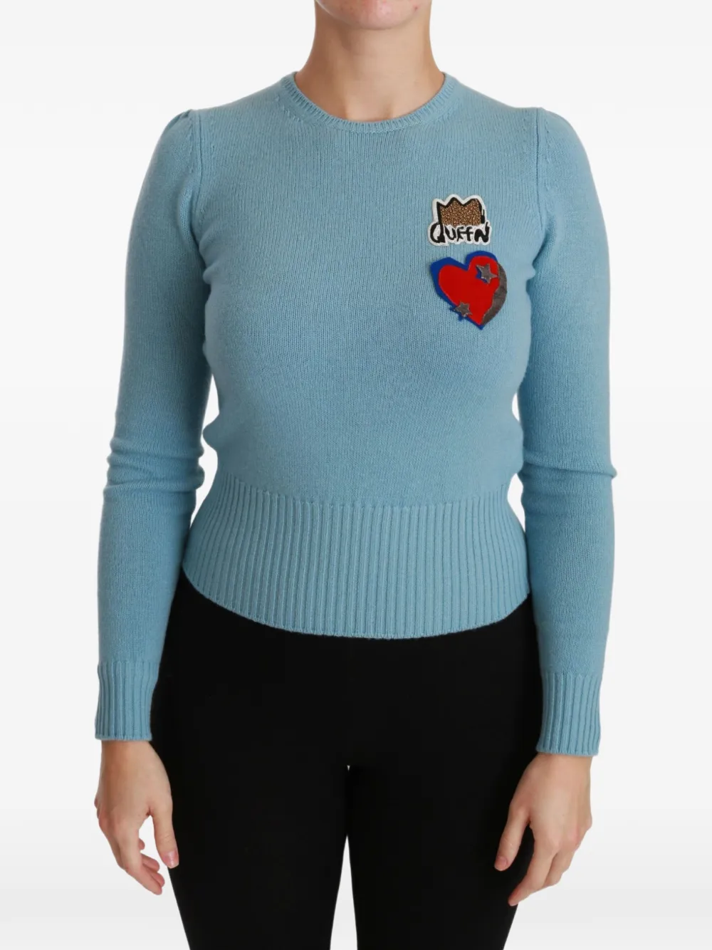 Dolce & Gabbana Maglione con applicazione - Blu