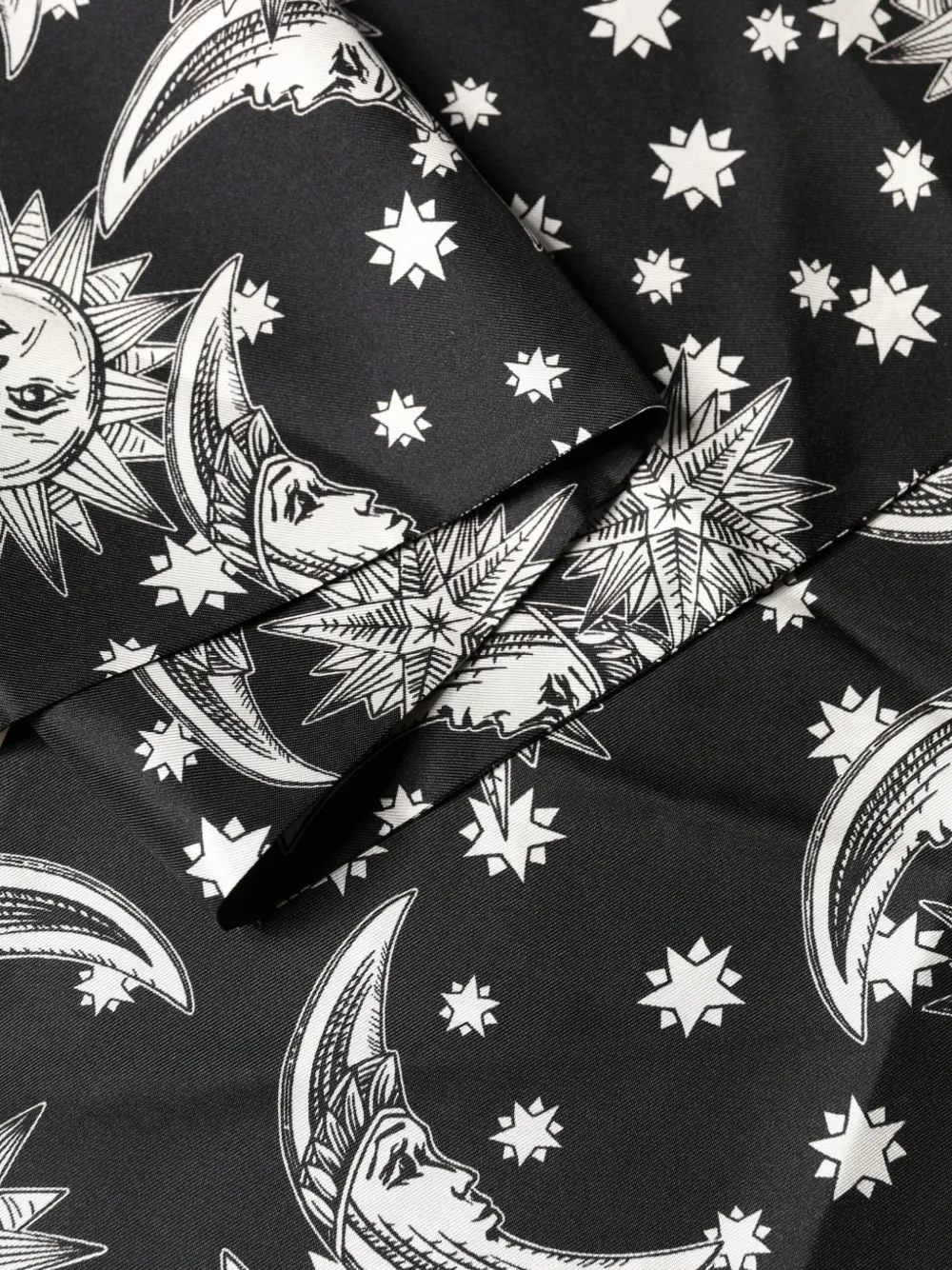 Dolce & Gabbana Sjaal met franje en print Zwart