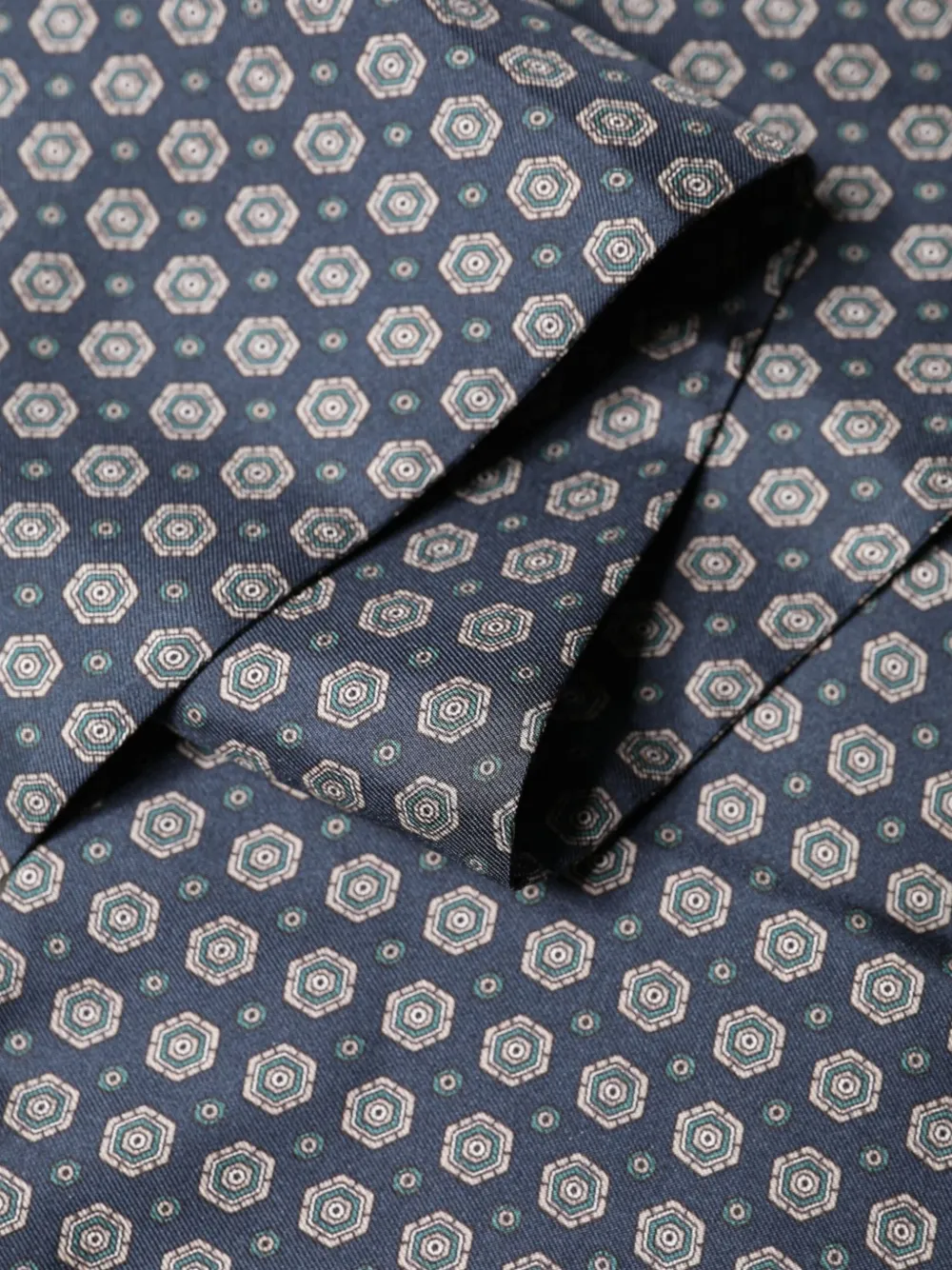 Dolce & Gabbana Sjaal met geometrische print en franje Blauw