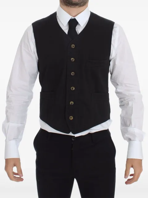 Dolce & Gabbana chaleco con botones y cuello en V