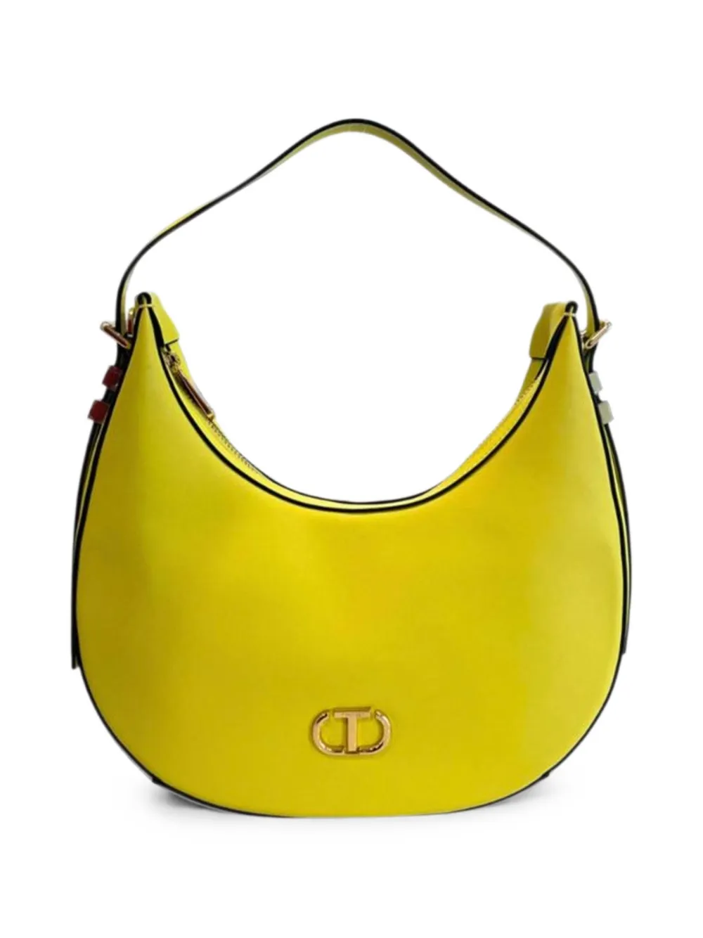 TWINSET Borsa a spalla con applicazione - Giallo