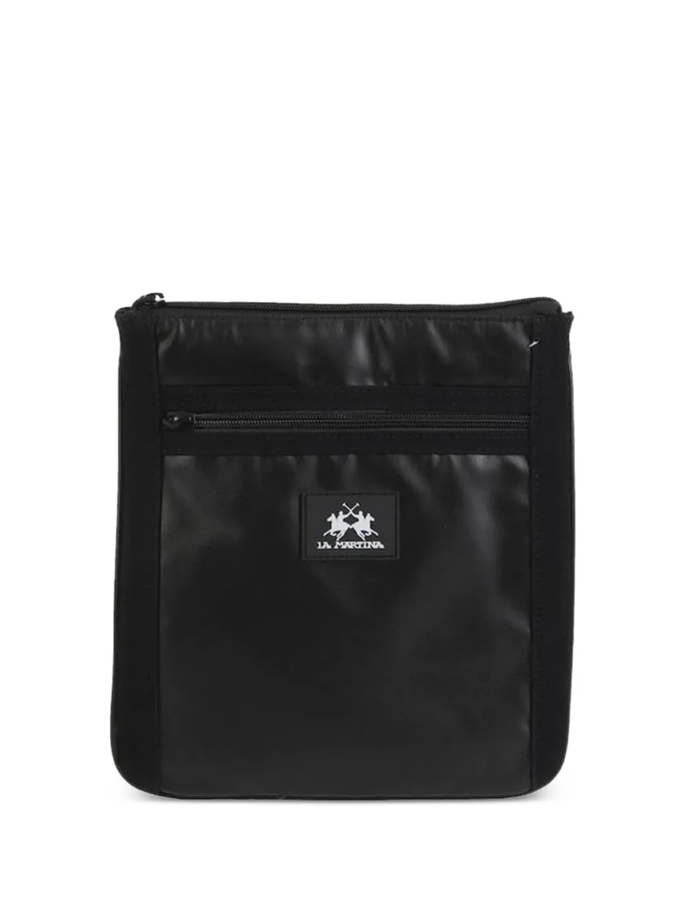 La Martina Borsa messenger con zip - Nero