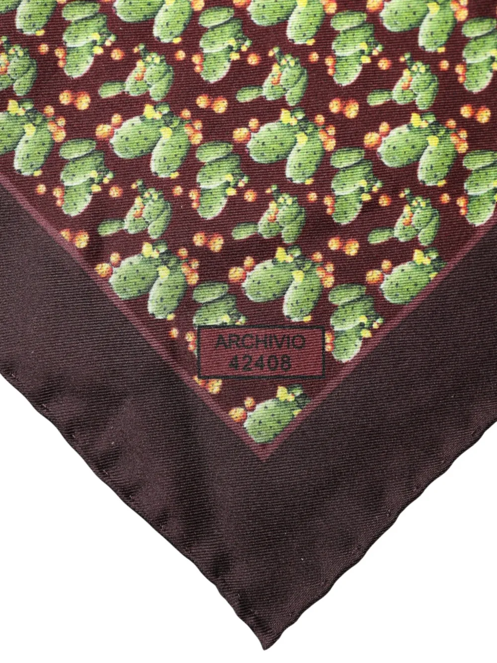 Dolce & Gabbana Zakdoek met cactusprint Bruin