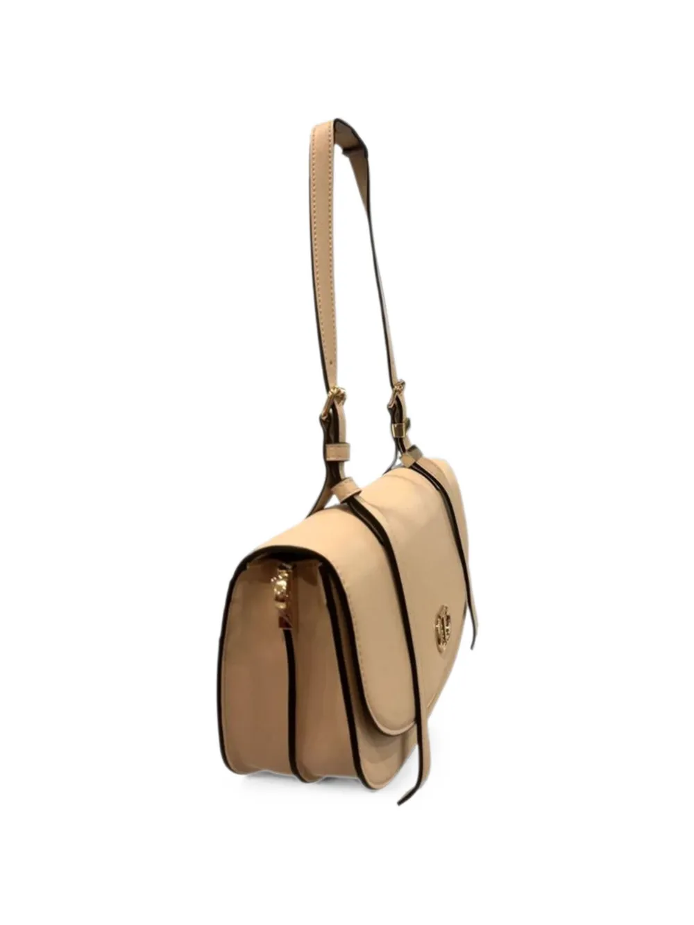 TWINSET Schoudertas met logoplakkaat Beige