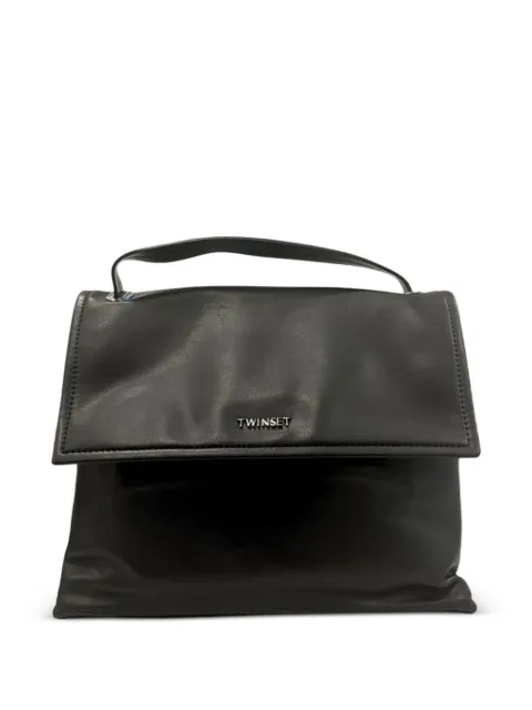TWINSET logo-plaque foldover tote bag