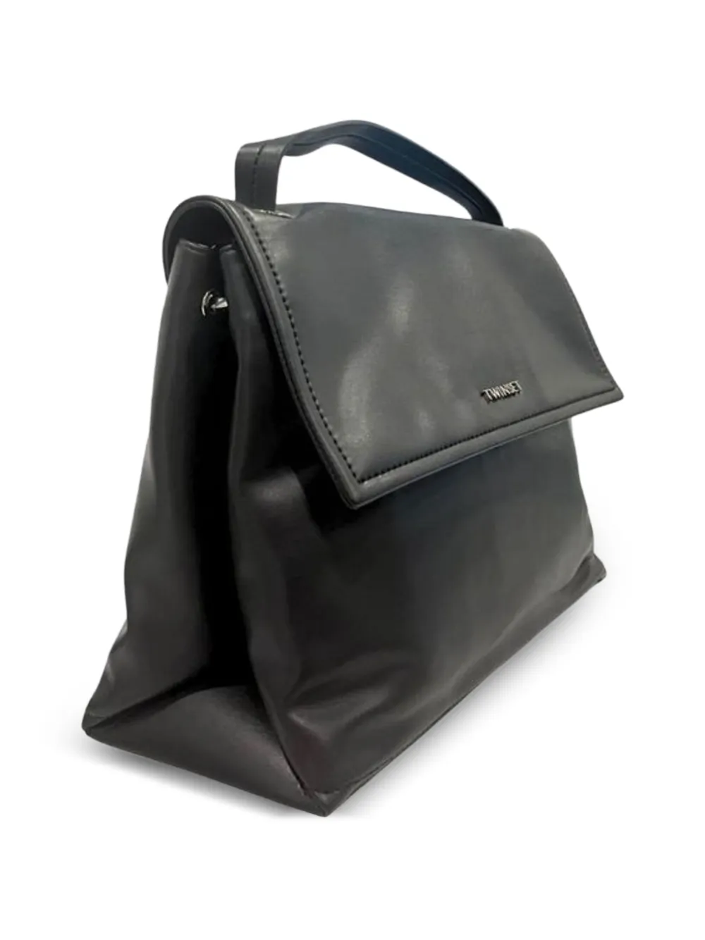 TWINSET Shopper met logoplakkaat Zwart