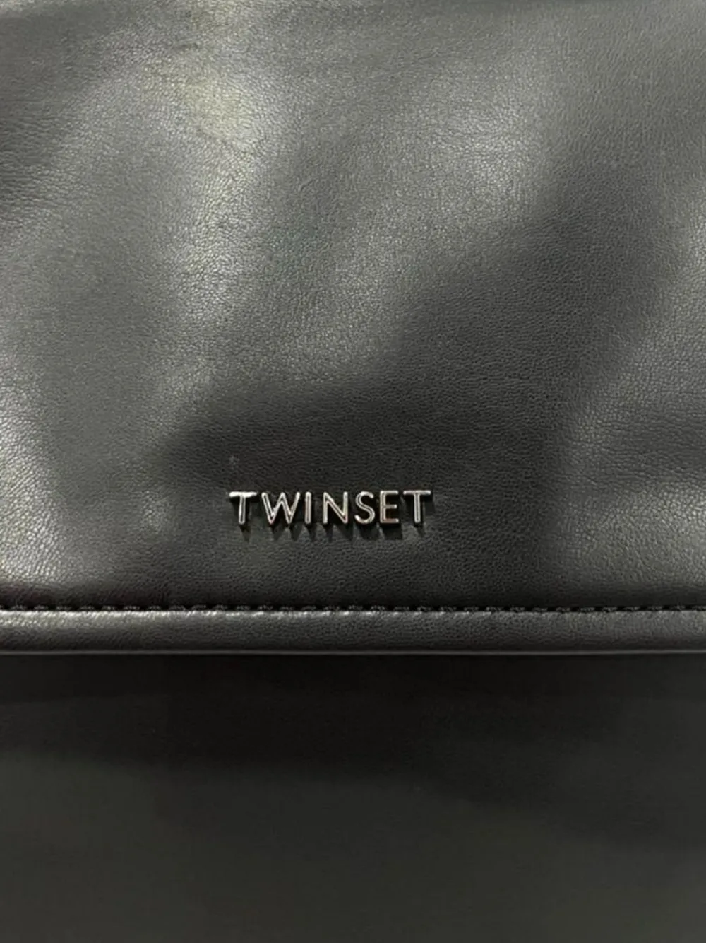 TWINSET Shopper met logoplakkaat Zwart