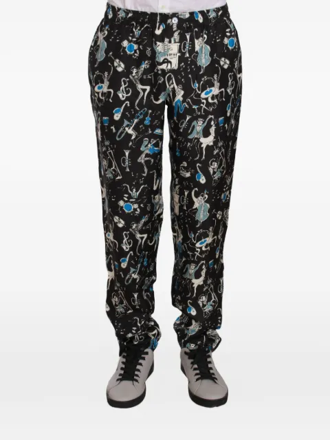 Dolce & Gabbana graphic-print silk trousers