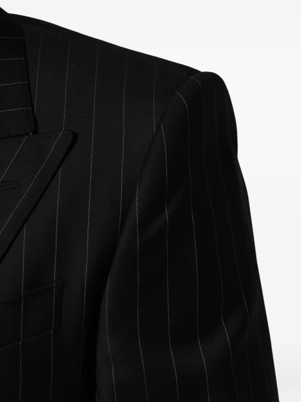 Dolce & Gabbana Blazer met krijtstreep en dubbele rij knopen Zwart
