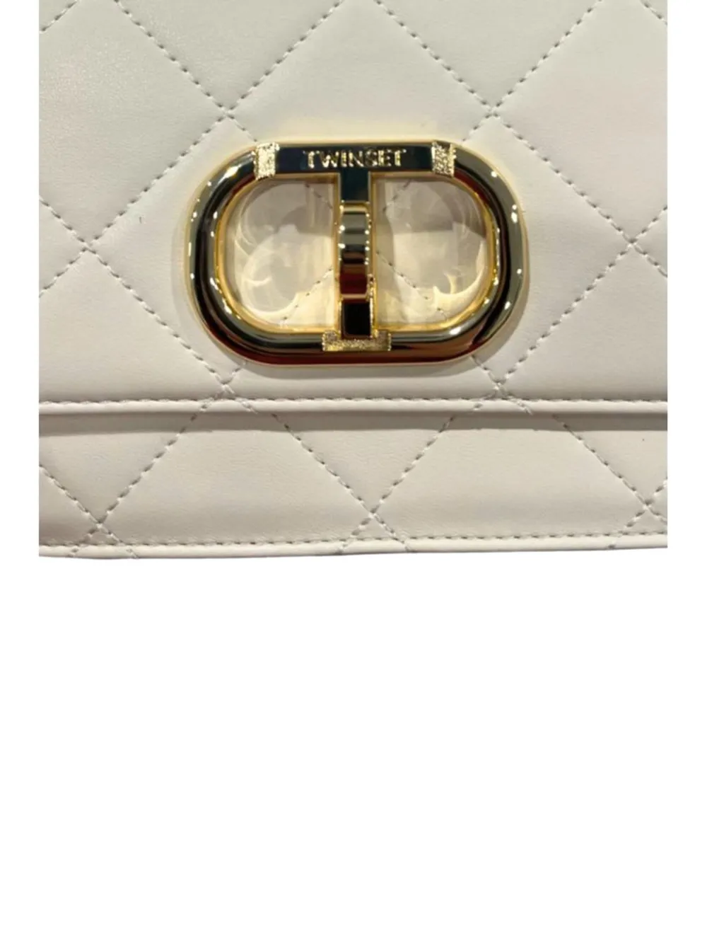 TWINSET Gewatteerde crossbodytas Beige