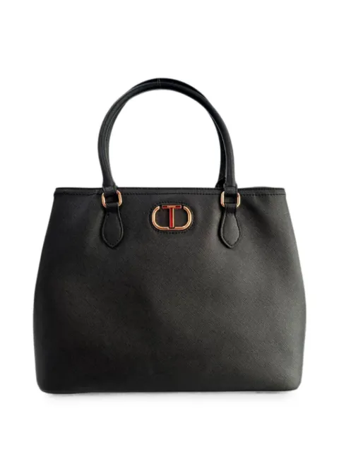TWINSET bolsa de hombro con placa del logo