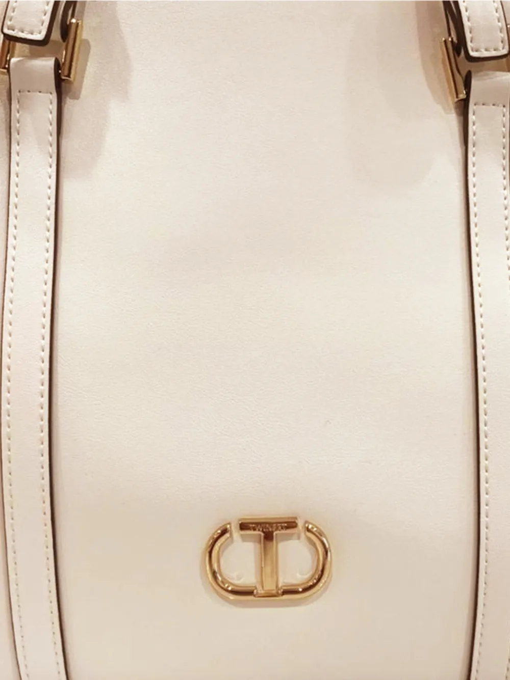 TWINSET Schoudertas met logoplakkaat Beige