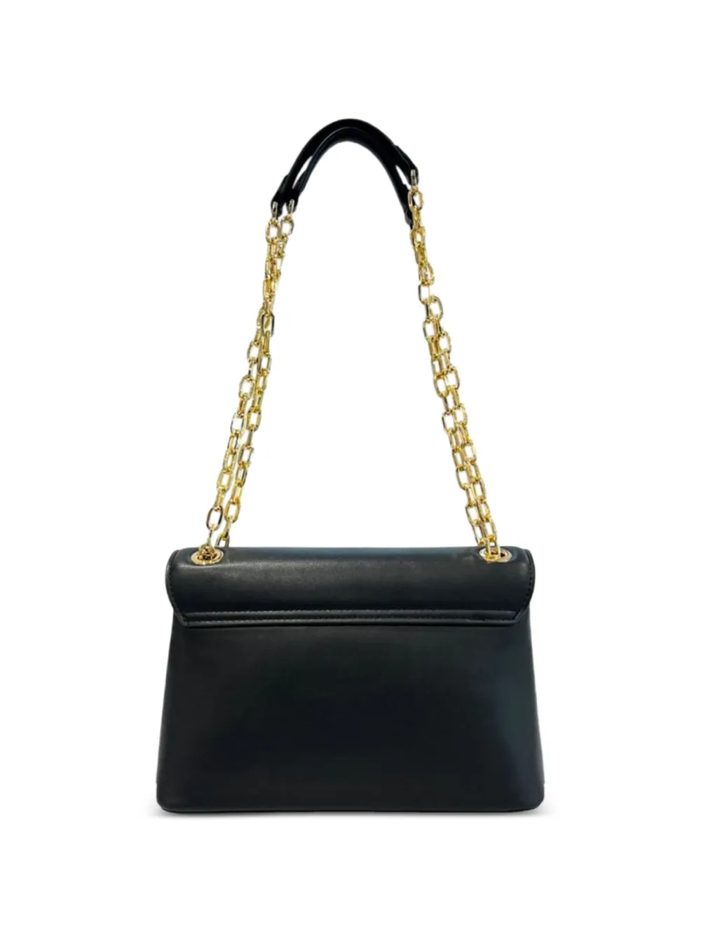 TWINSET Crossbodytas met logoplakkaat en kettingband Zwart