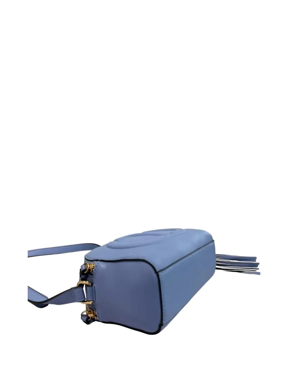 TWINSET Crossbodytas met logo-reliëf en kwastje Blauw