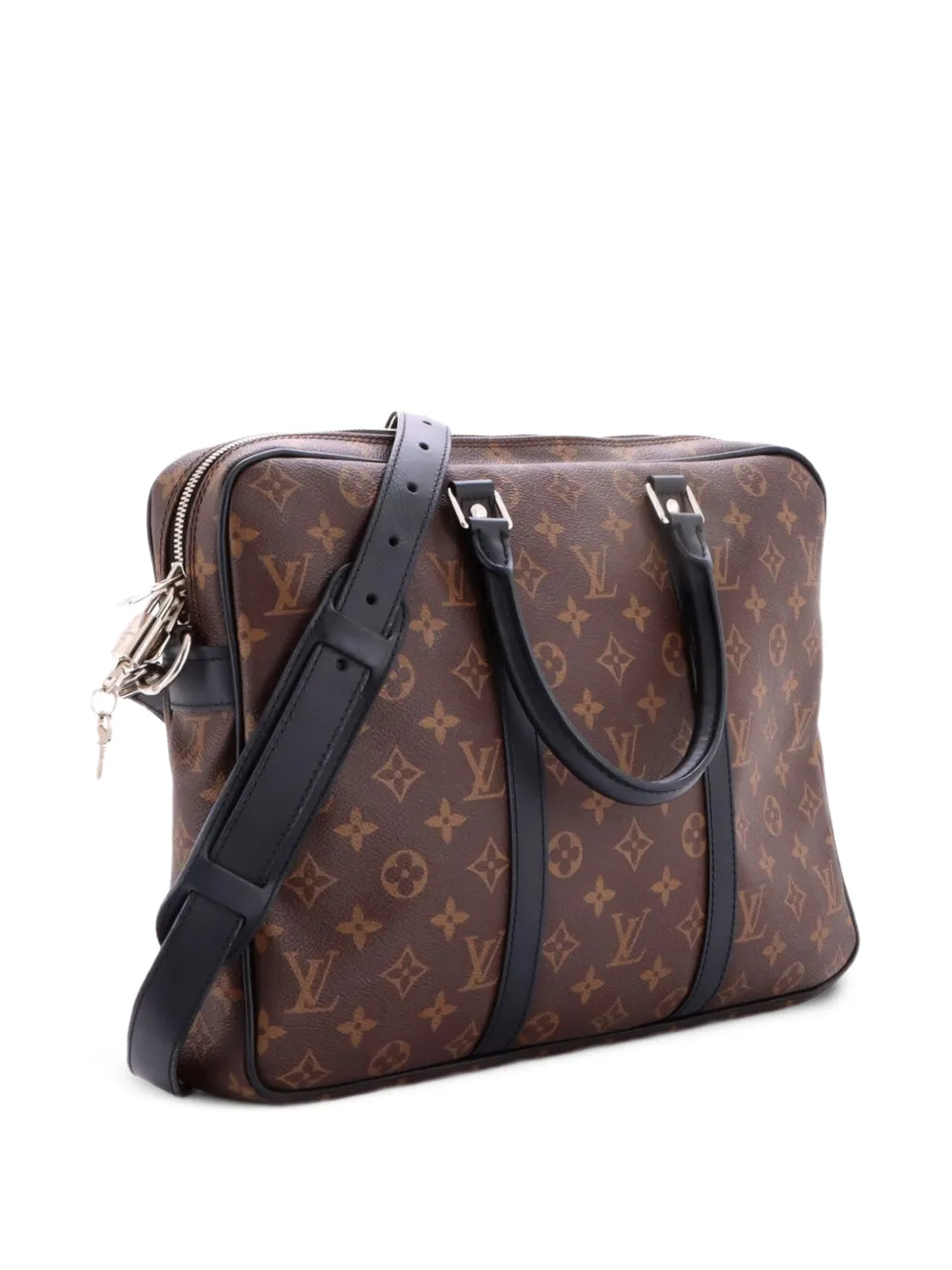  Louis Vuitton Pre-owned Porte-documents Voyage Briefcase Macassar Monogram Canvas Pm Business Bag - Marron 