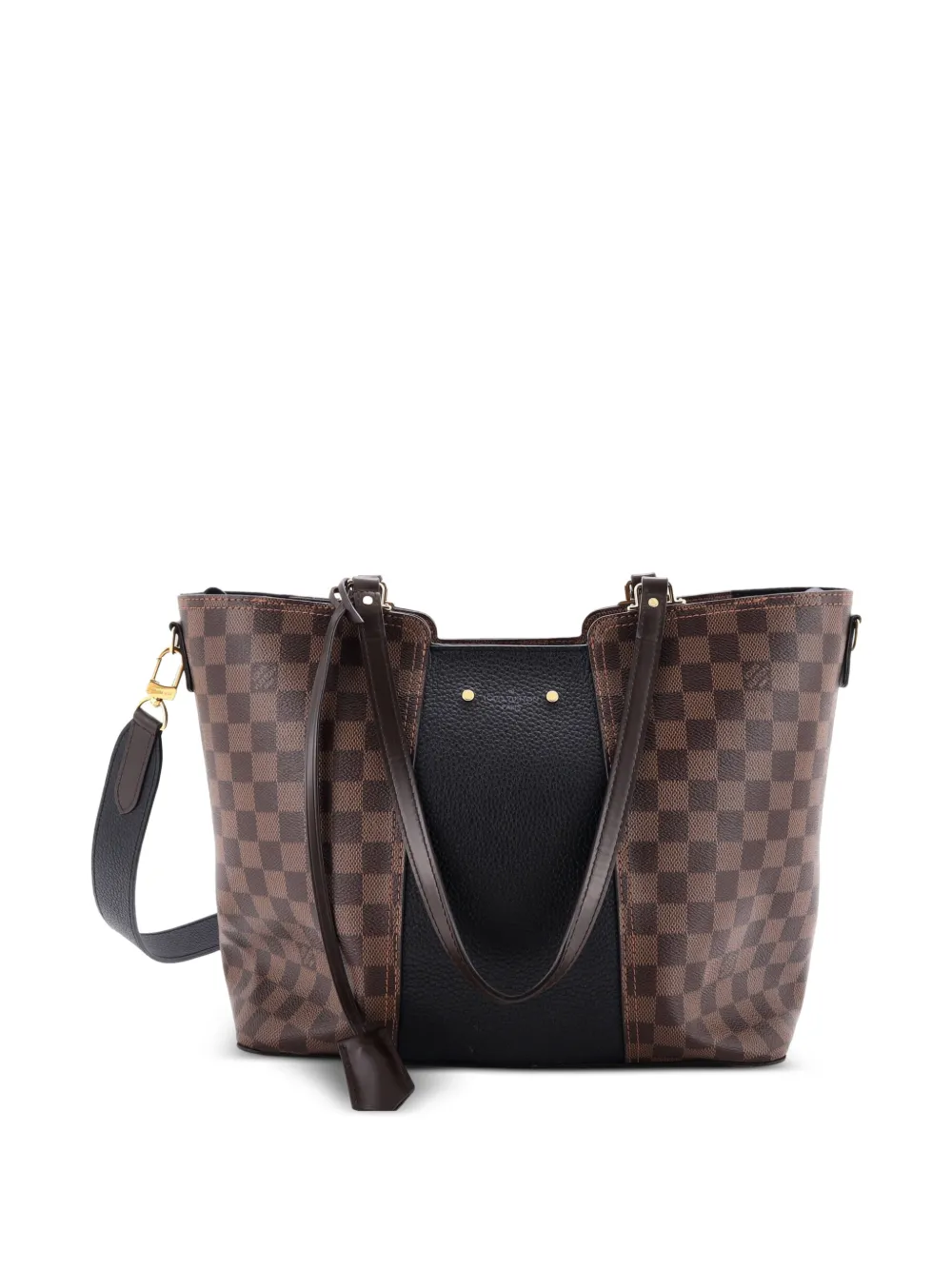 Louis Vuitton Pre-Owned Jersey Handbag Damier with Leather shoulder bag - Nero