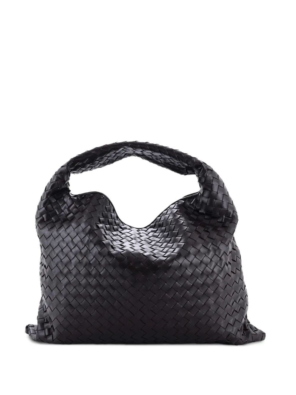 Bottega Veneta Pre-Owned Hop Intrecciato Leather Large hobo bag - Braun