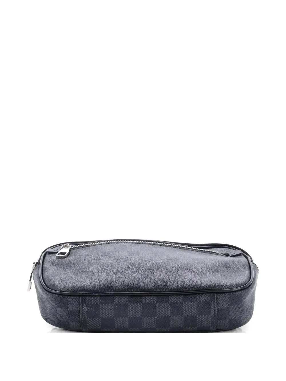 Pre-owned Louis Vuitton Ambler Waist Bag Damier Graphite Belt Bag In Black