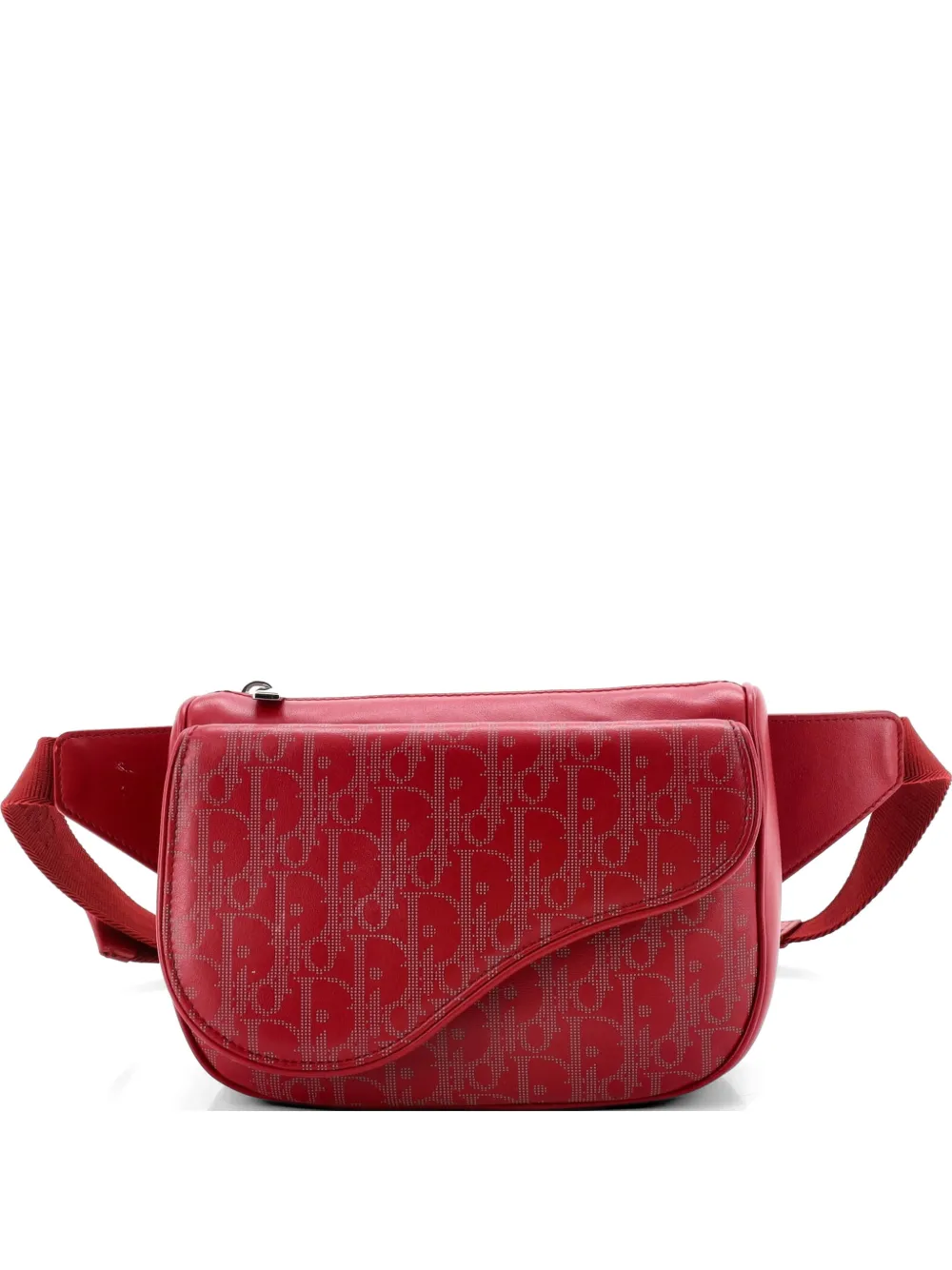 Christian Dior Pre-Owned World Tour Saddle Oblique Galaxy Leather belt bag - Rosso
