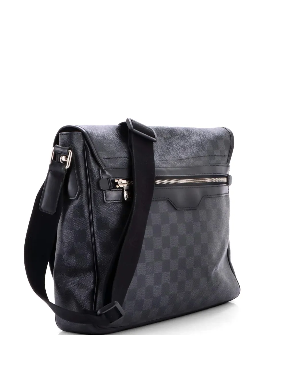 Pre-owned Louis Vuitton Daniel Messenger Bag Damier Graphite Mm Crossbody Bag In Black