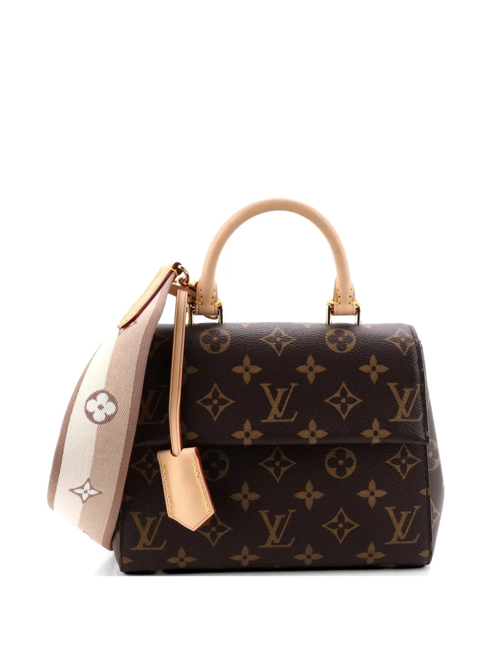 Louis Vuitton Pre-Owned Cluny Top Handle NM Bag Monogram Canvas Mini satchel - Marrone