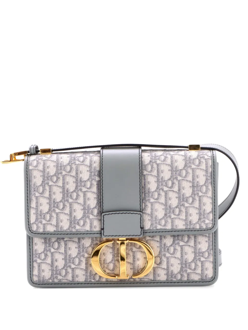 Christian Dior Pre-Owned 30 Montaigne Flap Bag Oblique Canvas crossbody bag - Grey