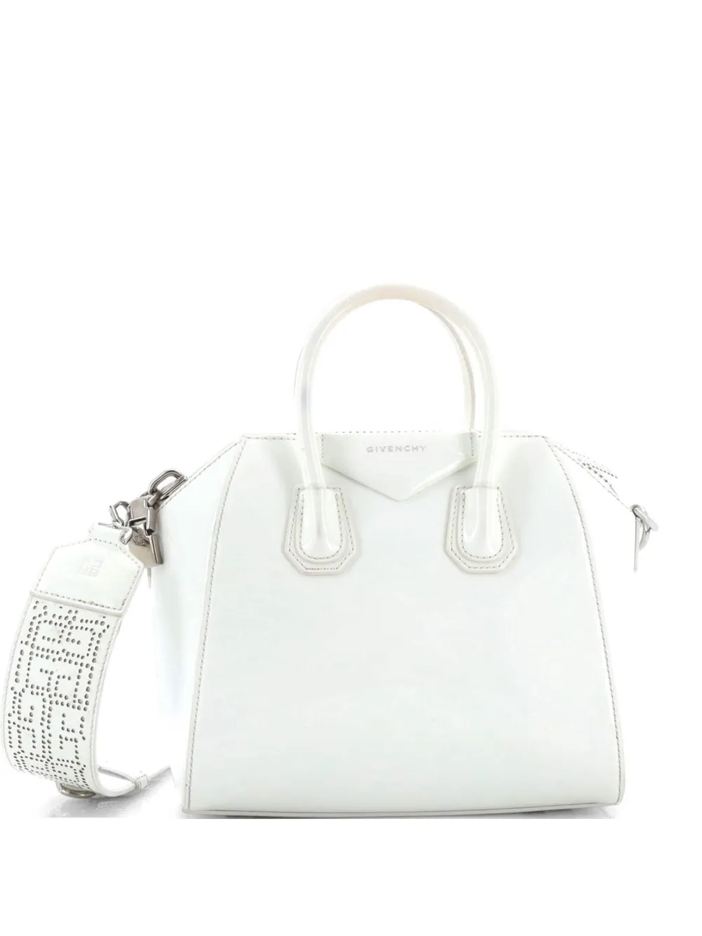 Givenchy Pre-Owned Antigona Bag Glazed Leather Mini satchel - Bianco