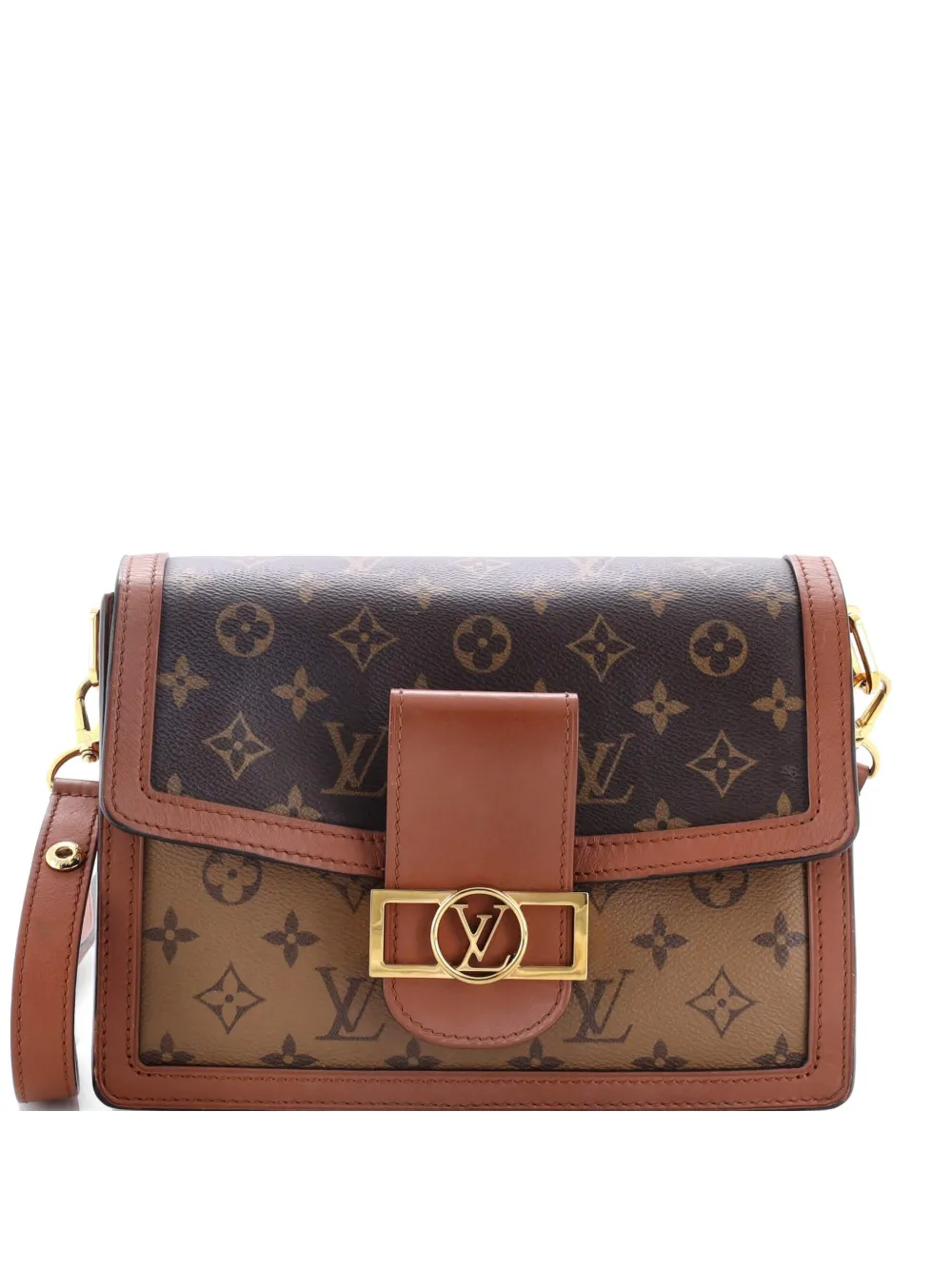 Louis Vuitton Pre-Owned Borsa a spalla Dauphine MM in tela Reverse Monogram - Marrone